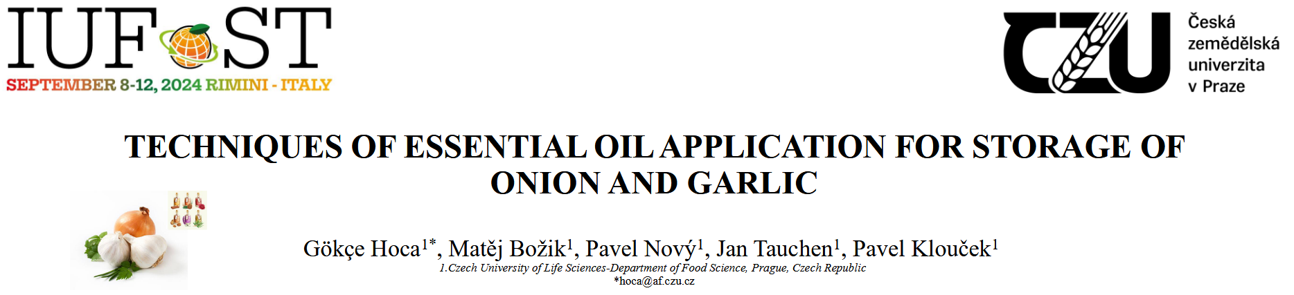 Techniques of Essential Oil Application for Storage of Onion and Garlic