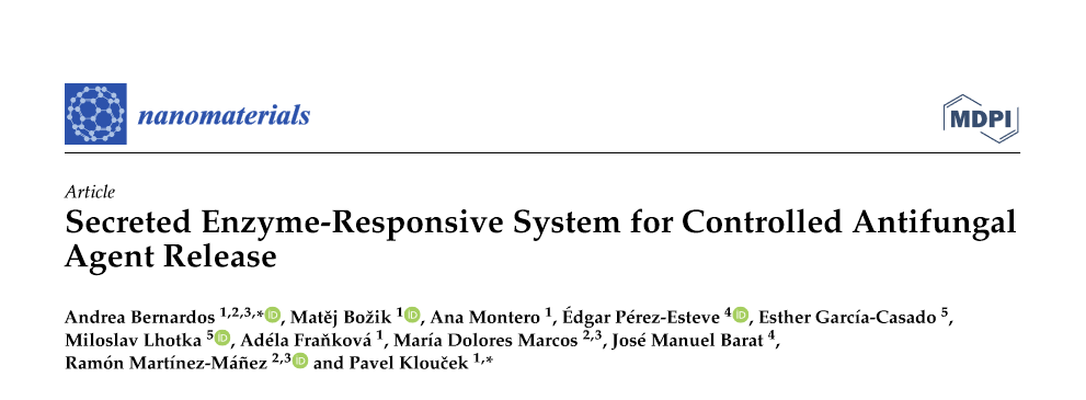 Secreted Enzyme-Responsive System for Controlled Antifungal Agent Release 